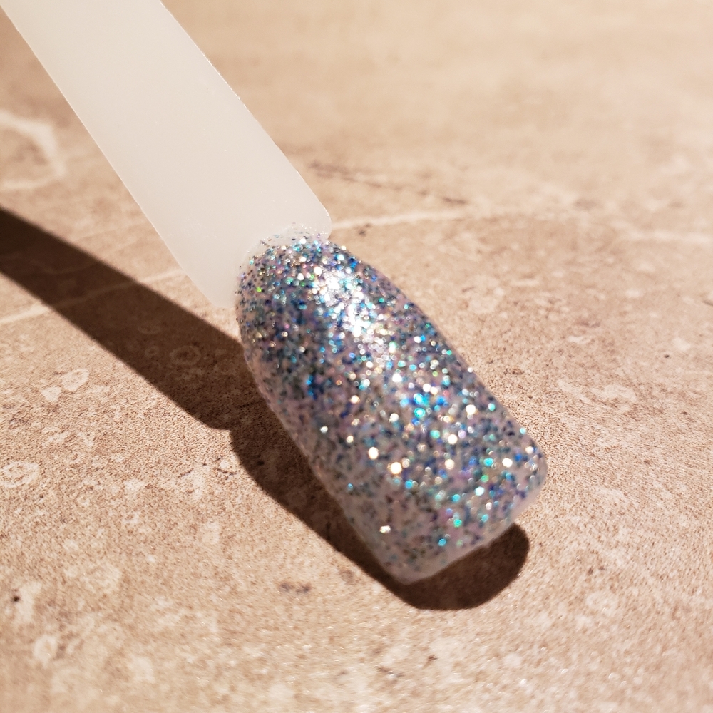 Multicolored Arylic and Dip Powder.
